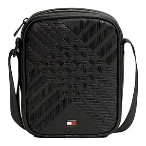 Bolsa Shoulder Bag Tommy Hilfiger Corp Texture Mini Preto