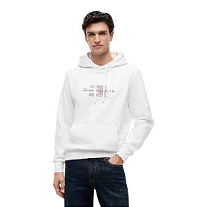 Moletom Tommy Hilfiger Brand Love Hoodie Branco