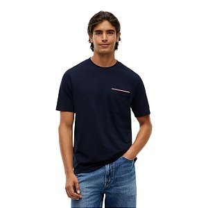 Camiseta Tommy Hilfiger Pique Tee Masculino Marinho