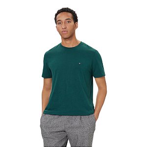 Camiseta Tommy Hilfiger Seasonal Regular Fit Verde Escuro