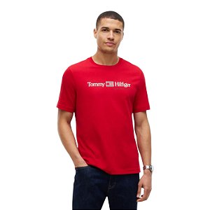 Camiseta Tommy Hilfiger Brand Love Masculino Vermelho