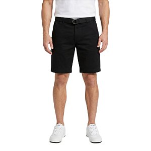 Bermuda Guess Sarja Com Cinto Masculino Preto