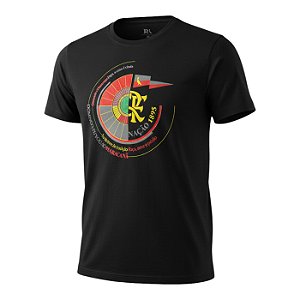 Camiseta Reserva Estampada Estadio Flamengo Masculino Preto