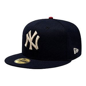 Boné New Era 5950 New York Yankees Celebrating 250th Marinho