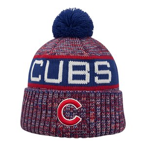 Gorro New Era Knit Chicago Cubs Azul e Vermelho