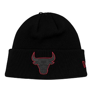 Gorro New Era Knit Chrome Chicago Bulls Masculino Preto