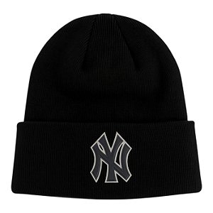 Gorro New Era Knit Chrome New York Yankees Masculino Preto