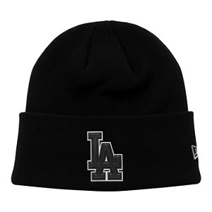 Gorro New Era Knit Chrome Los Angeles Dodgers Preto