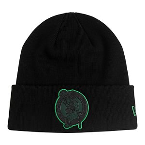 Gorro New Era Knit Chrome Boston Celtics Masculino Preto