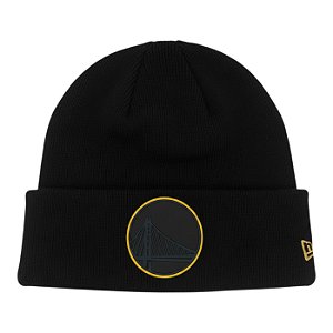 Gorro New Era Knit Chrome Golden State Warriors Preto