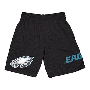Bermuda New Era Short Philadelphia Eagles Masculino Preto
