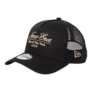 Boné New Era 940af Trucker Script Preto Masculino