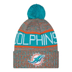 Gorro New Era Knit Tri Color Miami Dolphins Masculino Azul
