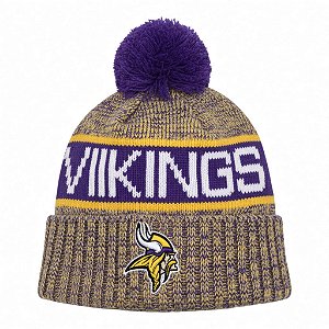 Gorro New Era Knit Tri Color Minnesota Vikings Roxo