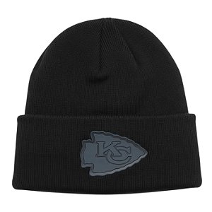 Gorro New Era Knit Chrome Kansas City Chiefs Preto