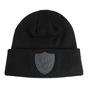 Gorro New Era Knit Chrome Las Vegas Raiders Preto