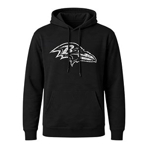Moletom New Era Hoodpo Baltimore Ravens Preto