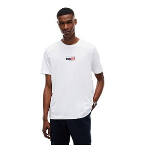 Camiseta Tommy Hilfiger Brand Love Small Flag Branco