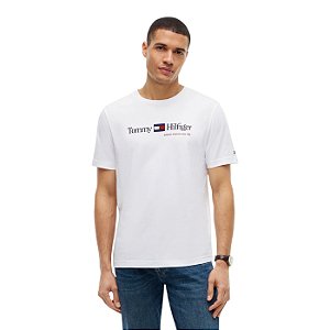 Camiseta Tommy Hilfiger Brand Love Rwb Graphic Branco