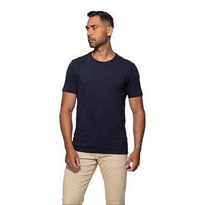 Camiseta Guess Bordado Pequeno Centro Masculinho Marinho