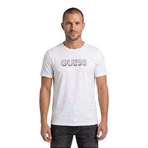 Camiseta Guess Logo Furta Masculino Branco