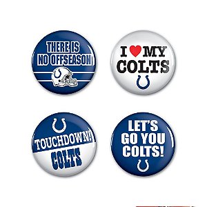 4 Bottons Pins Indianapolis Colts NFL