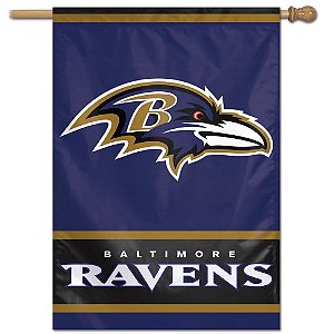 Bandeira Vertical 70x100 Logo Team Baltimore Ravens