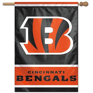 Bandeira Vertical 70x100 Logo Team Cincinnati Bengals