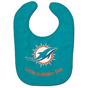 Babador Infantil Pequeno Fã Miami Dolphins