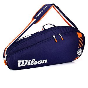 Raqueteira Wilson Roland Garros Tour 3Pk Azul/Marrom