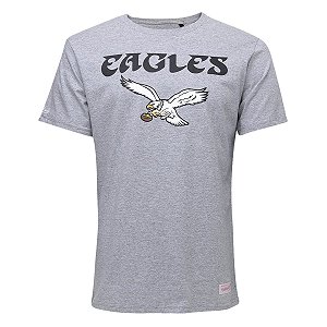 Camiseta NFL Philadelphia Eagles Estampada Cinza - M&N