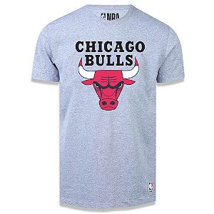 Camiseta Chicago Bulls Big Logo Cinza - NBA
