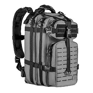 Mochila Tática Invictus Assault LC 30L Cinza e Preto