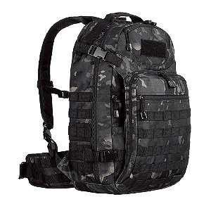 Mochila Tática Invictus Mission 45L Multicam Black Camuflado