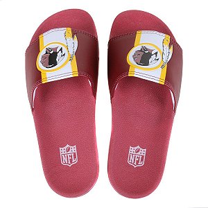 Chinelo Slide NFL Washington Redskins Vermelho e Amarelo