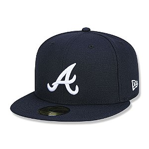 Boné Atlanta Braves 5950 Game Cap Fechado Azul - New Era