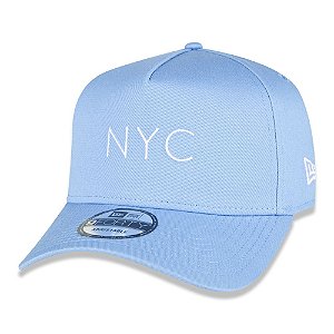 Boné New Era 940 A-Frame NYC Core Candy Aba Curva Azul Claro