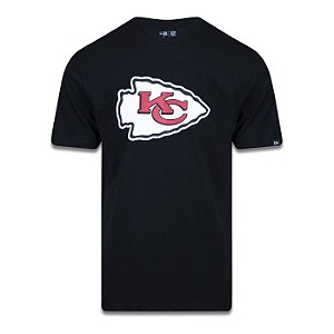 Camiseta New Era Kansas City Chiefs Logo Time NFL Preto