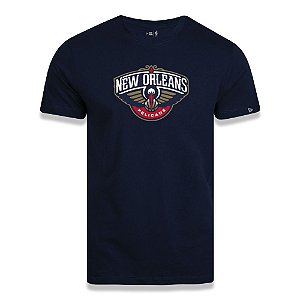 Camiseta New Era New Orleans Pelicans Basic Logo NBA Azul