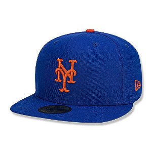 Boné New Era New York Mets 5950 Game Cap MLB Fechado Azul