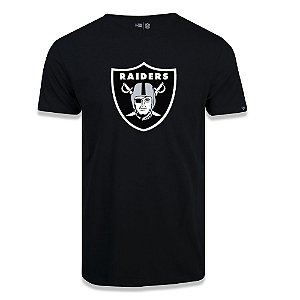 Camiseta New Era Las Vegas Raiders Logo Time NFL Preto