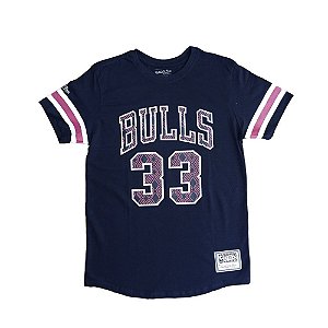 Camiseta M&N Chicago Bulls 33 Scottie Pippen NBA Preto