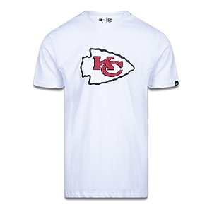Camiseta New Era Kansas City Chiefs Logo Time NFL Branco