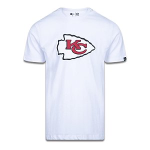 Camiseta New Era Kansas City Chiefs Logo Time NFL Branco