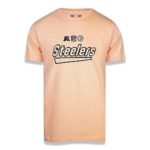 Camiseta New Era Pittsburgh Steelers Team Letters Laranja