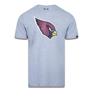 Camiseta New Era Arizona Cardinals Logo Time NFL Cinza