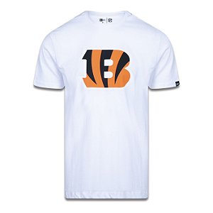 Camiseta New Era Cincinnati Bengals Logo Time NFL Branco