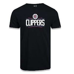 Camiseta New Era Los Angeles Clippers Basic Logo NBA Preto