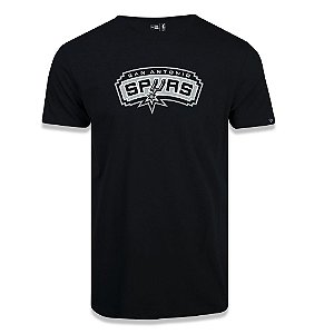 Camiseta New Era San Antonio Spurs Basic Logo NBA Preto