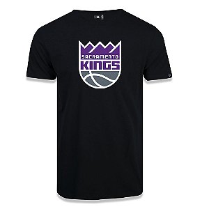 Camiseta New Era Sacramento Kings Basic Logo NBA Preto
